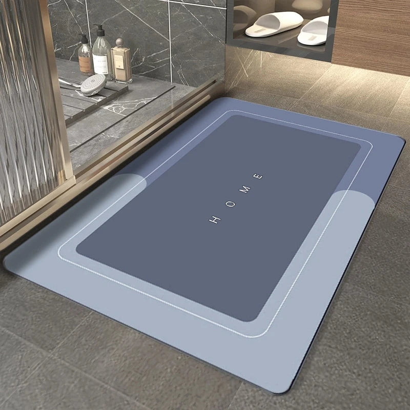 Diatomite Bath Mat Non-Slip Bathroom Rug Super Absorbent and Drying Floor